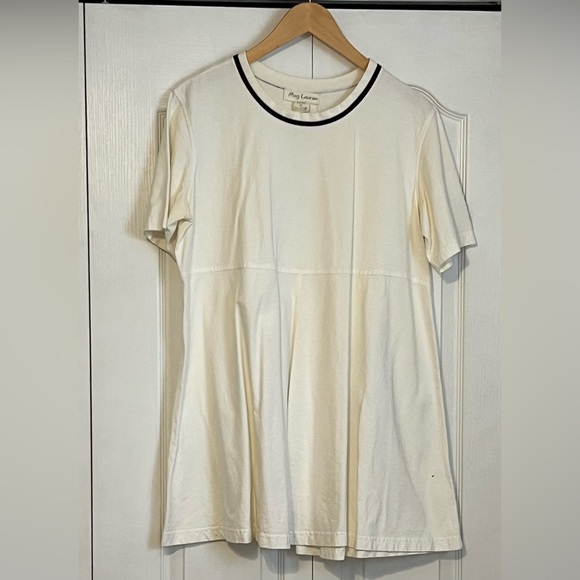 Meg Lauren Cream Cotton Maternity Dress USA - Picture 2 of 5